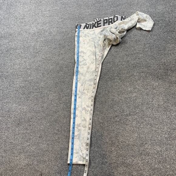 Nike Leggings Mens M Medium White Grey Pro Combat Hypercool Compression Tight - Picture 5 of 12